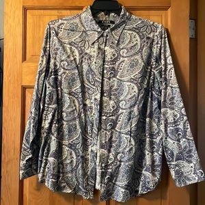 Chaps no iron, long sleeve blouse